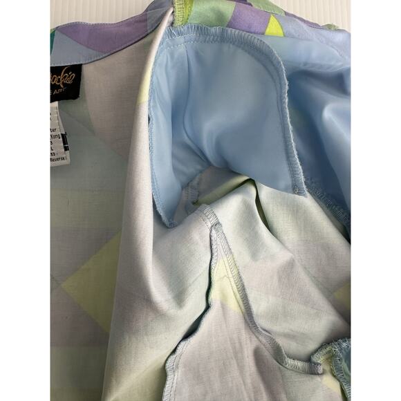 Bob Mackie Wearable Art Jacket Zip Front Geometric Pattern Pockets Size Large - Picture 12 of 16